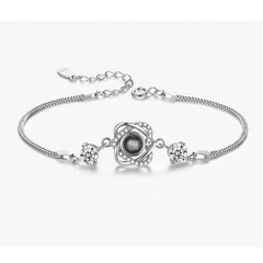Double Heart Projection Bracelet for Ladies