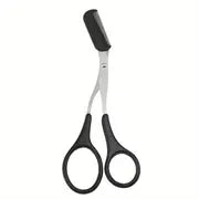 Vintage Stainless Steel Eyebrow Scissors & Comb Set