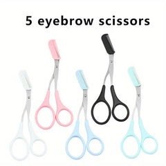 Vintage Stainless Steel Eyebrow Scissors & Comb Set