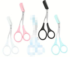 Vintage Stainless Steel Eyebrow Scissors & Comb Set