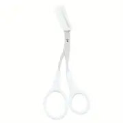 Vintage Stainless Steel Eyebrow Scissors & Comb Set